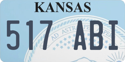 KS license plate 517ABI