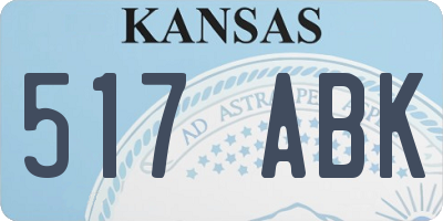 KS license plate 517ABK