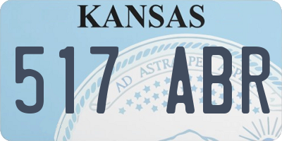 KS license plate 517ABR