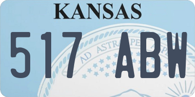 KS license plate 517ABW