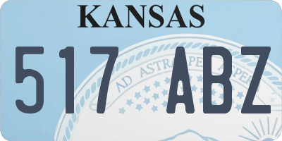KS license plate 517ABZ