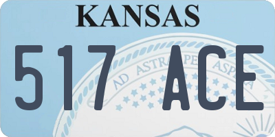 KS license plate 517ACE