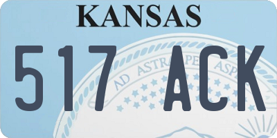KS license plate 517ACK