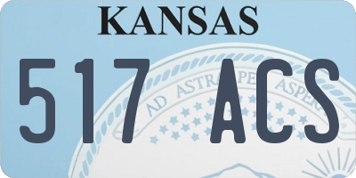 KS license plate 517ACS
