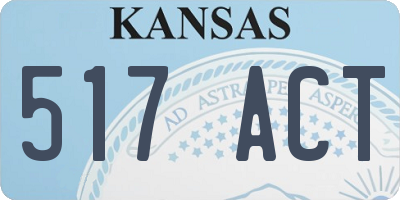 KS license plate 517ACT