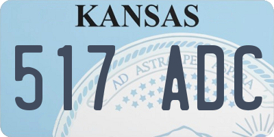 KS license plate 517ADC