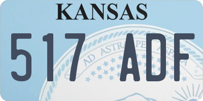 KS license plate 517ADF