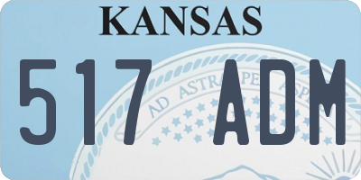 KS license plate 517ADM