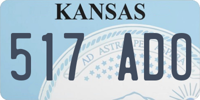 KS license plate 517ADO