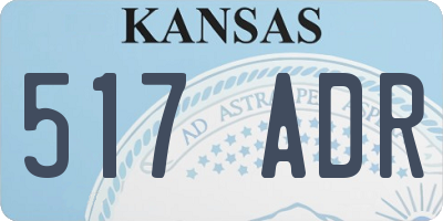 KS license plate 517ADR