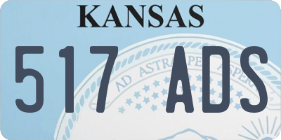 KS license plate 517ADS