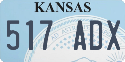 KS license plate 517ADX
