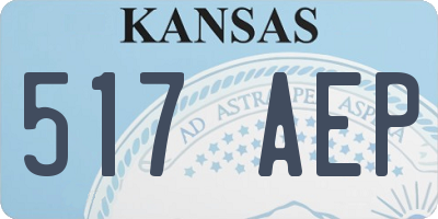 KS license plate 517AEP