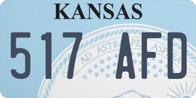 KS license plate 517AFD