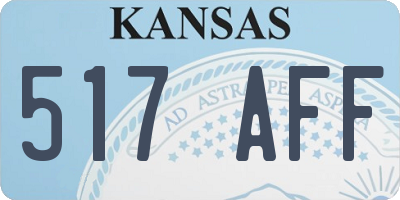 KS license plate 517AFF