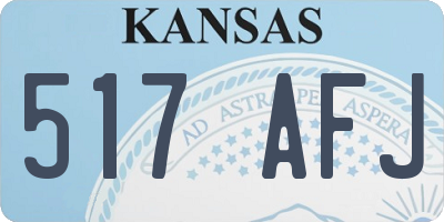 KS license plate 517AFJ