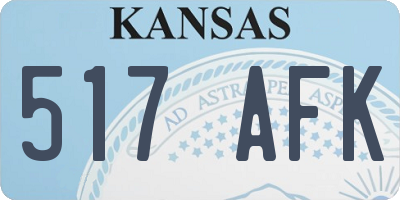 KS license plate 517AFK