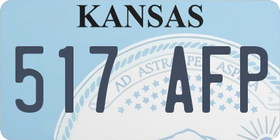 KS license plate 517AFP