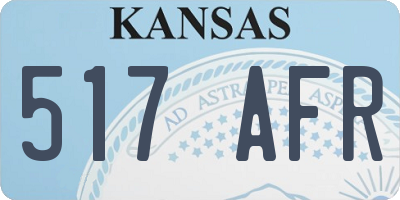 KS license plate 517AFR