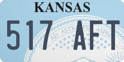 KS license plate 517AFT