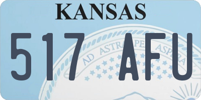 KS license plate 517AFU