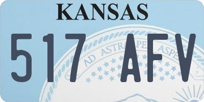 KS license plate 517AFV