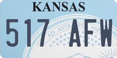 KS license plate 517AFW
