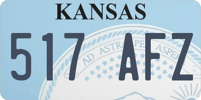 KS license plate 517AFZ