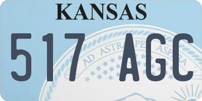 KS license plate 517AGC