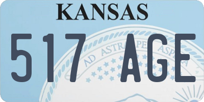 KS license plate 517AGE