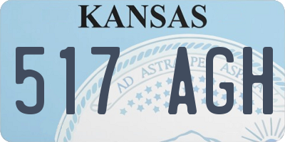 KS license plate 517AGH