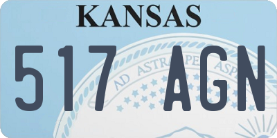 KS license plate 517AGN