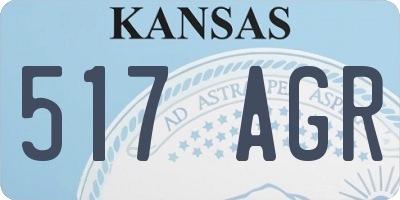 KS license plate 517AGR