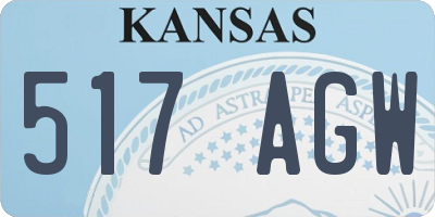 KS license plate 517AGW