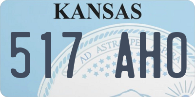 KS license plate 517AHO