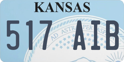 KS license plate 517AIB