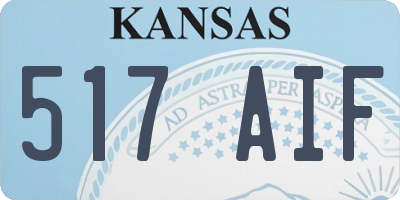 KS license plate 517AIF