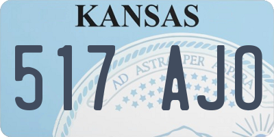 KS license plate 517AJO