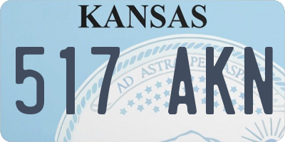 KS license plate 517AKN
