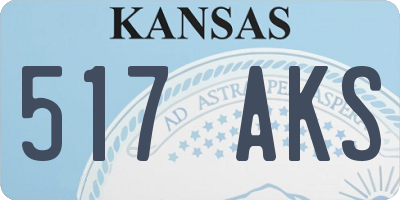 KS license plate 517AKS