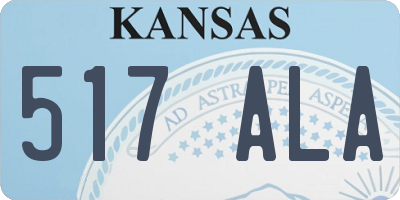 KS license plate 517ALA