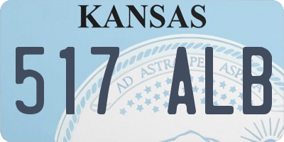 KS license plate 517ALB