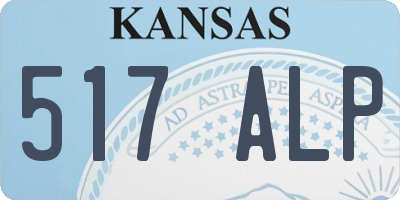 KS license plate 517ALP