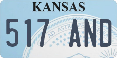 KS license plate 517AND