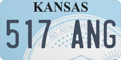 KS license plate 517ANG