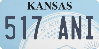 KS license plate 517ANI