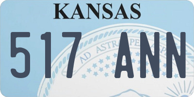 KS license plate 517ANN