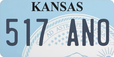 KS license plate 517ANO