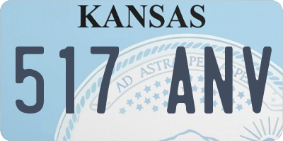KS license plate 517ANV