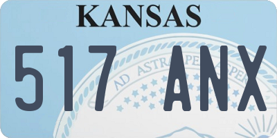 KS license plate 517ANX
